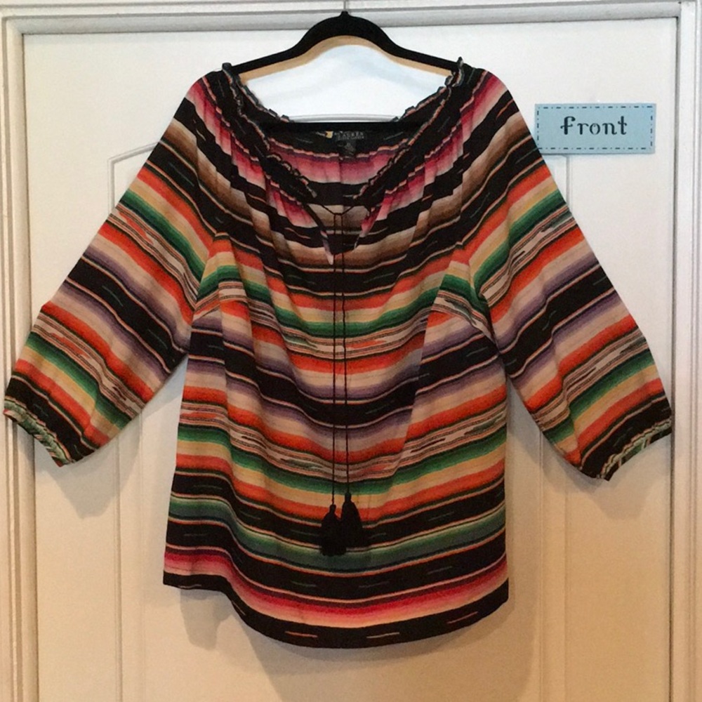 Lauren Ralph Lauren Serape Striped Top